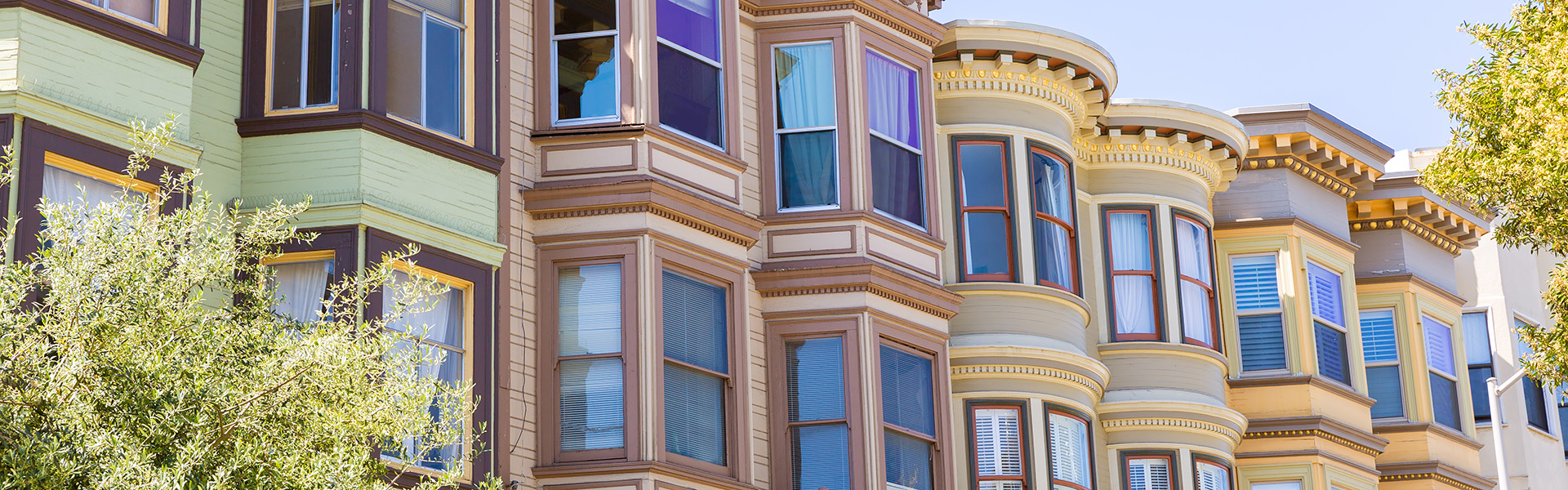 Colorful San Francisco row homes