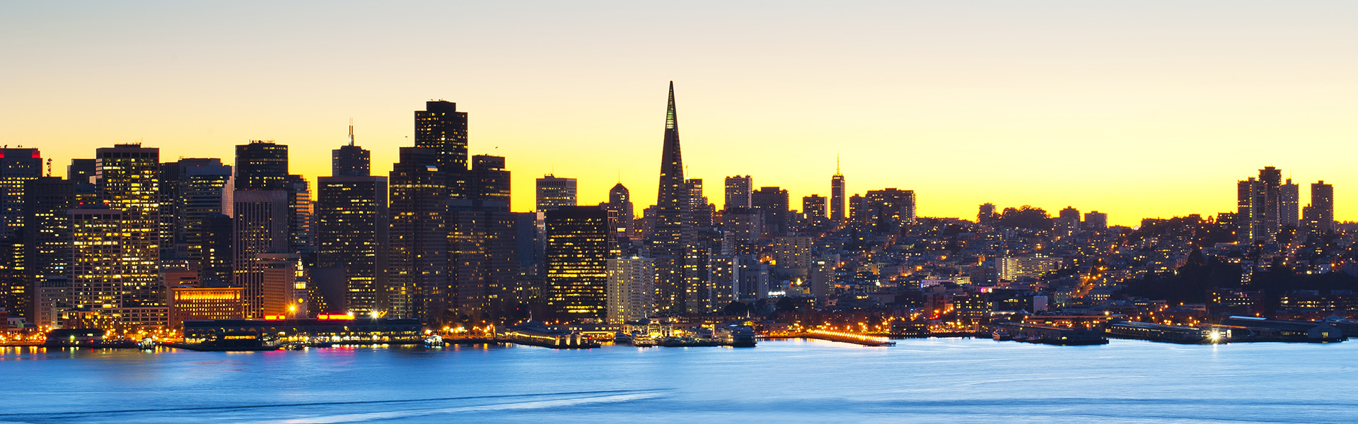 San Franscisco skyline during dusk