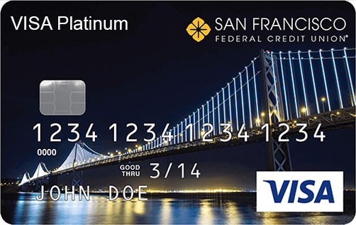 Example of a VISA Platinum credit card